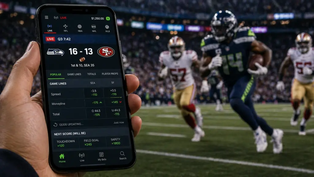 Live Betting Action Shot